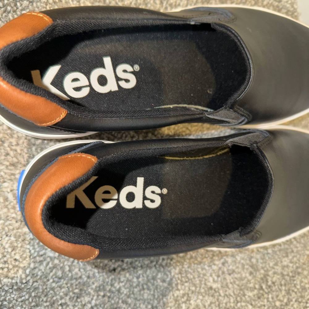 Keds Womens Pursuit Slip-on Black/Cognac Leather - Picture 4 of 6